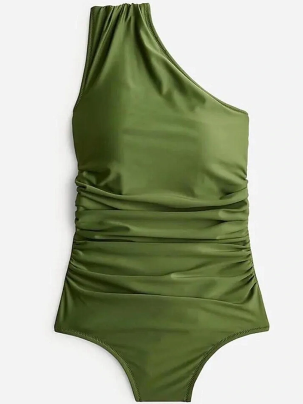 🆕 J. Crew Olive Green Swimsuit Asymmetrical One Piece SAFARI NEW NWT 18 Plus SZ